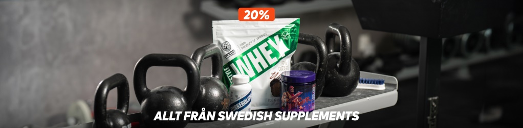 Upp till 20% rabatt p hela sortimentet frn Swedish Supplements